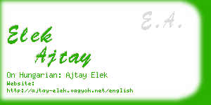 elek ajtay business card